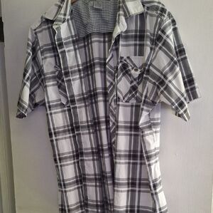 Classic Black and White Checkered Men's Shirt